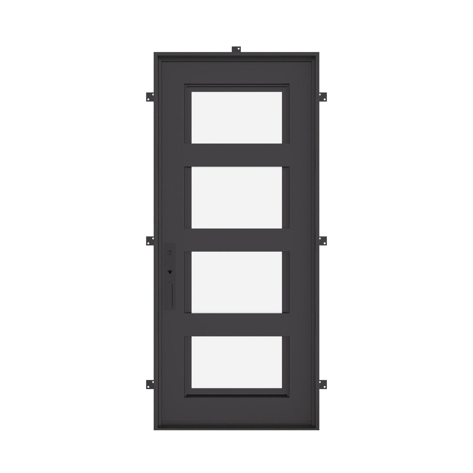 Knox metal framed door thermally broken in bronze color.