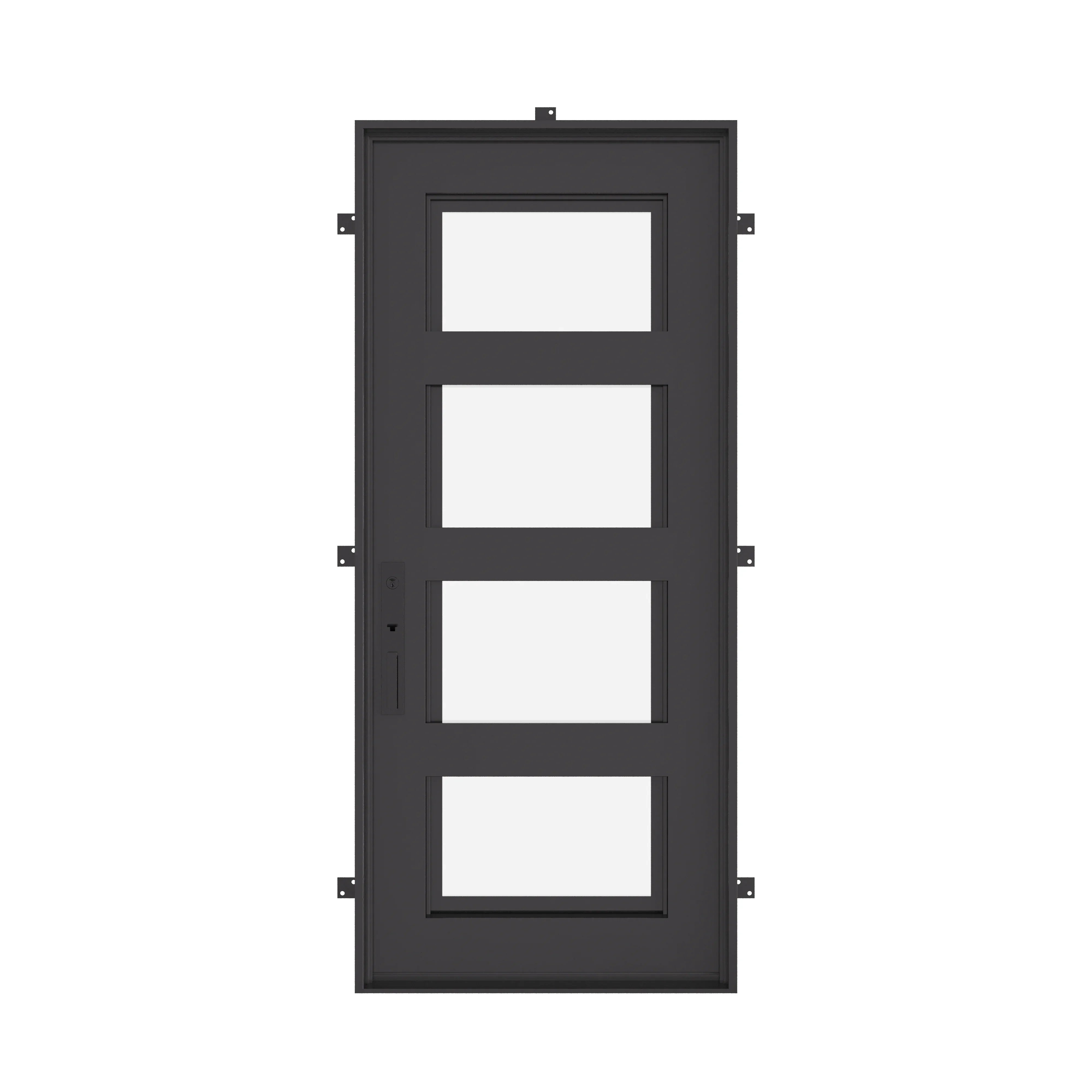 Knox metal framed door thermally broken in bronze color.