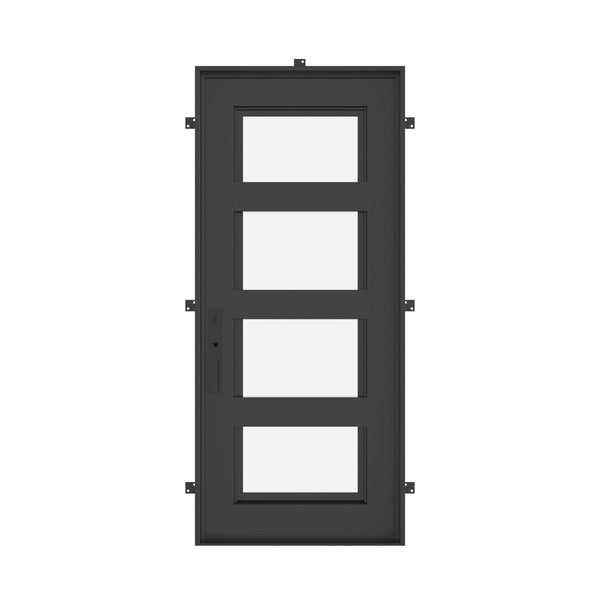 Knox metal framed door thermally broken in bronze color.