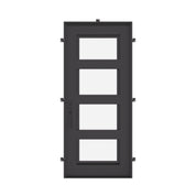Knox Bronze color flat top single door with energy efficient glass and ironwork.