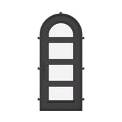 Knox exterior full arch door with thermal barrier in matte black.