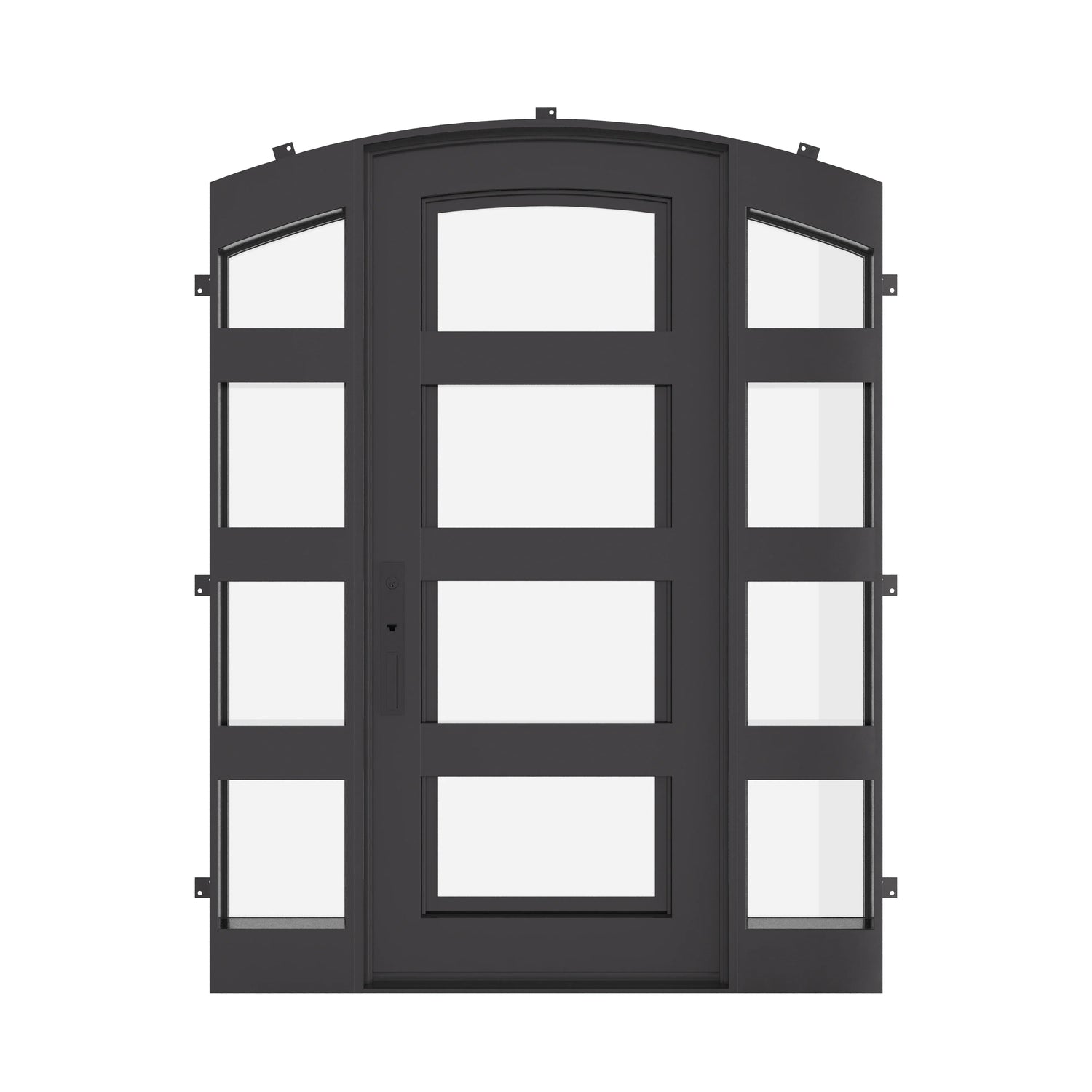 Knox with Thermal Break and Side Windows - Single Arch by Pinky’s Iron Doors — home doors, view 1