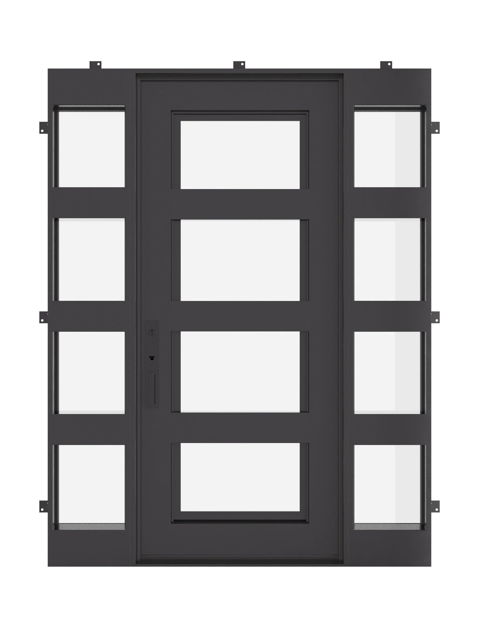 Knox black single flat with side windows and flat top.