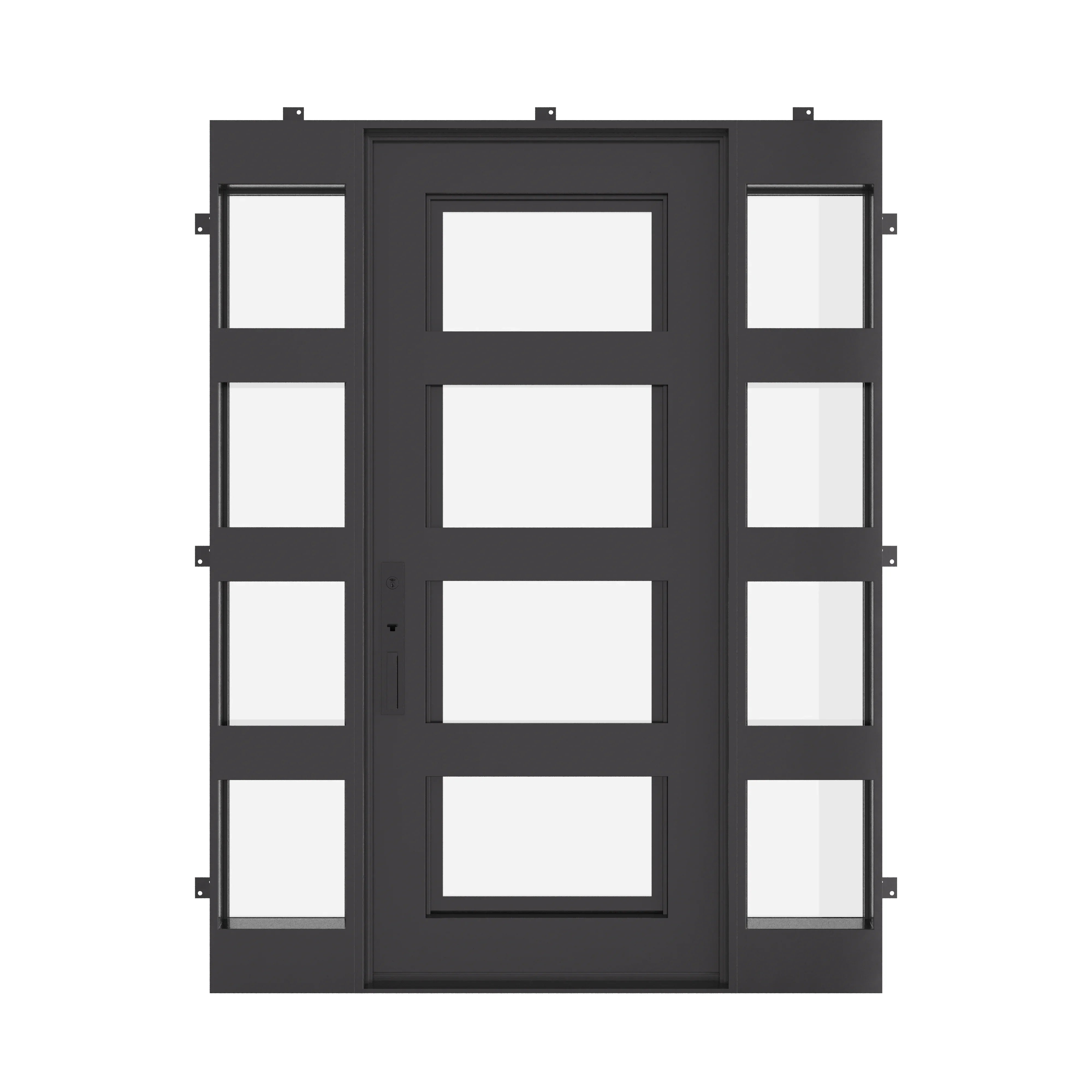 Knox black single flat with side windows and flat top.