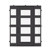 Knox single flat with side windows in black with square top.