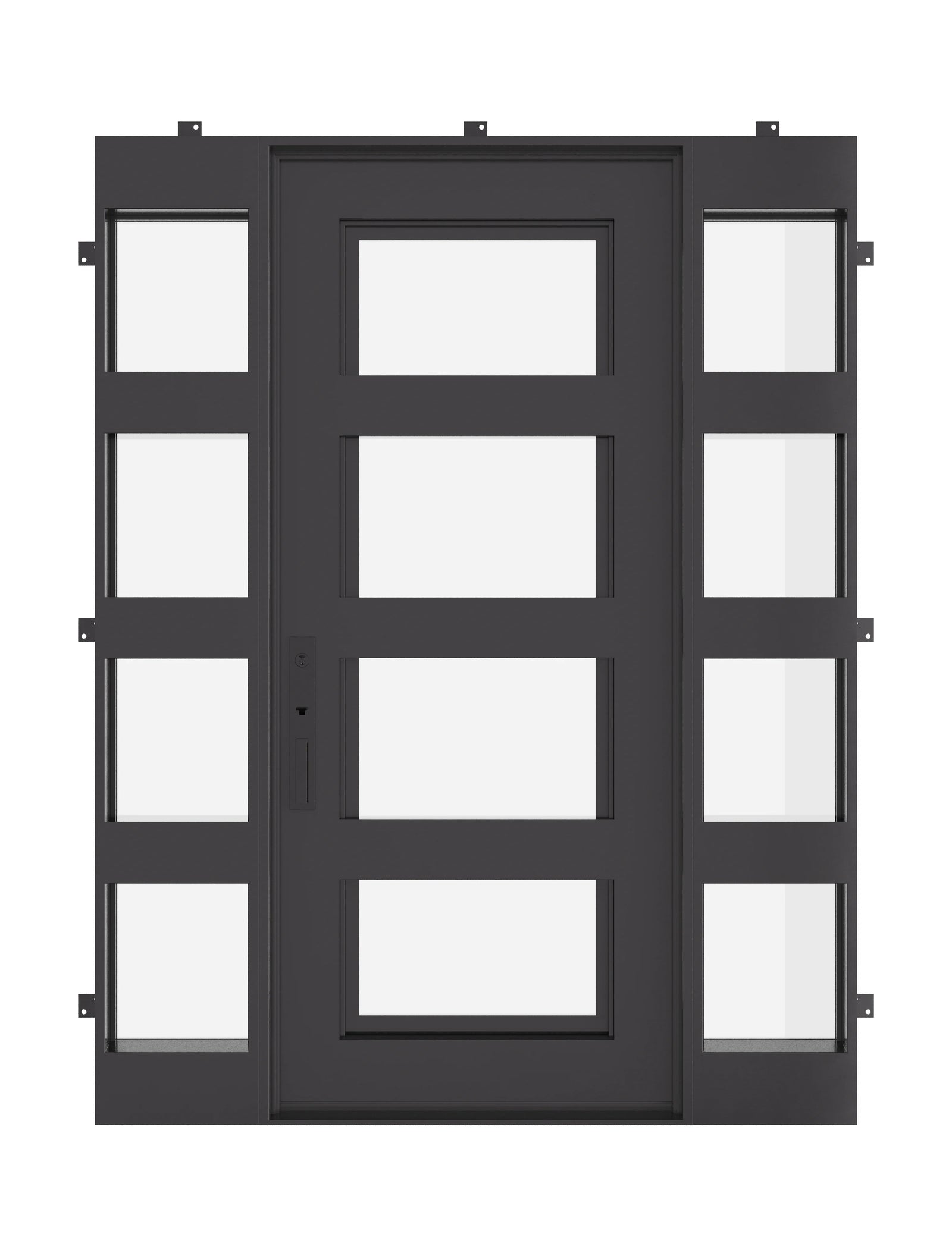 Knox single flat with side windows in black with square top.