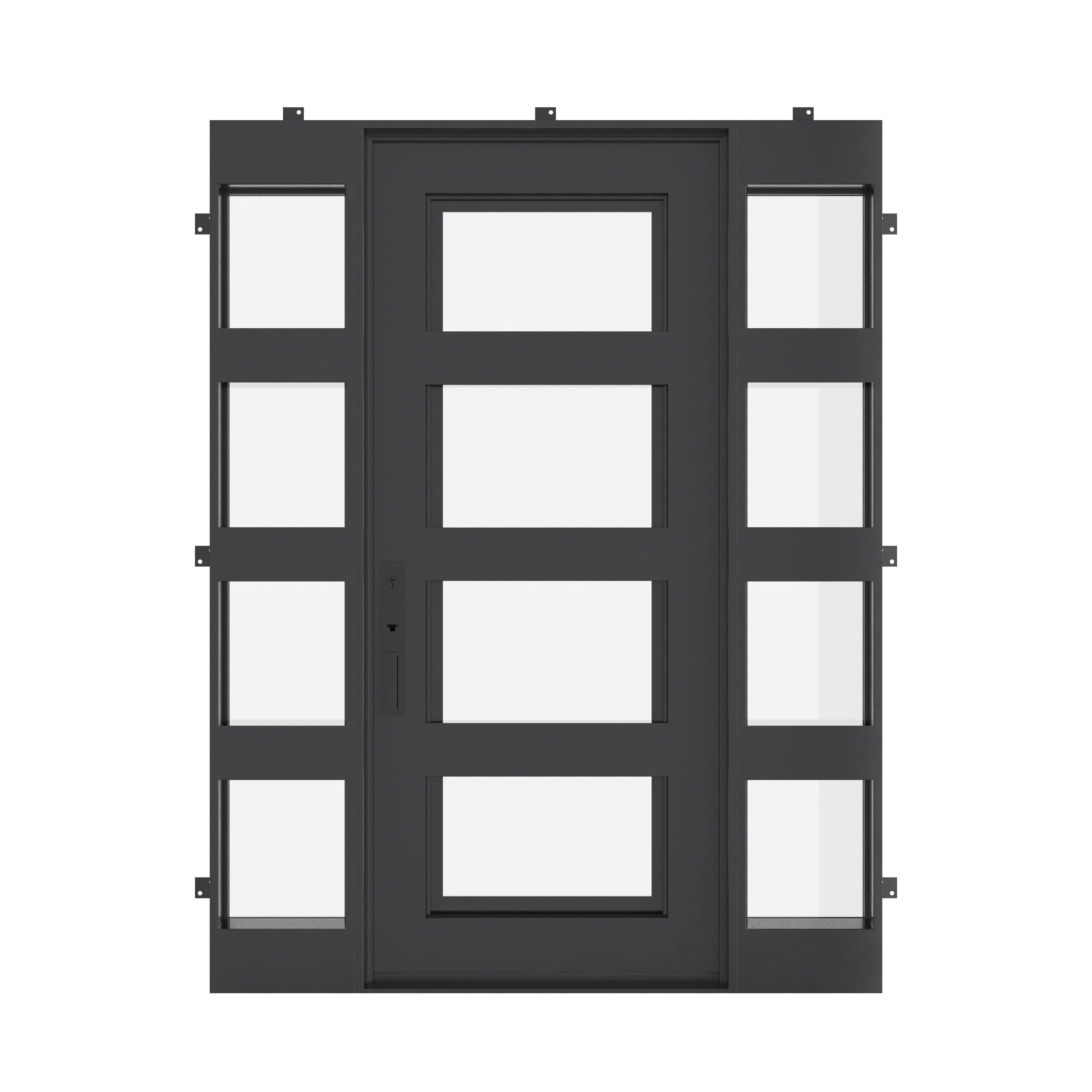 Knox single flat with side windows in black with square top.
