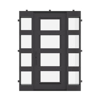 Knox with Thermal Break and Side Windows - Single Flat | Standard Sizes by Pinky’s Iron Doors — home doors, view 1