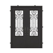 New York thermally broken square top door in black finish.