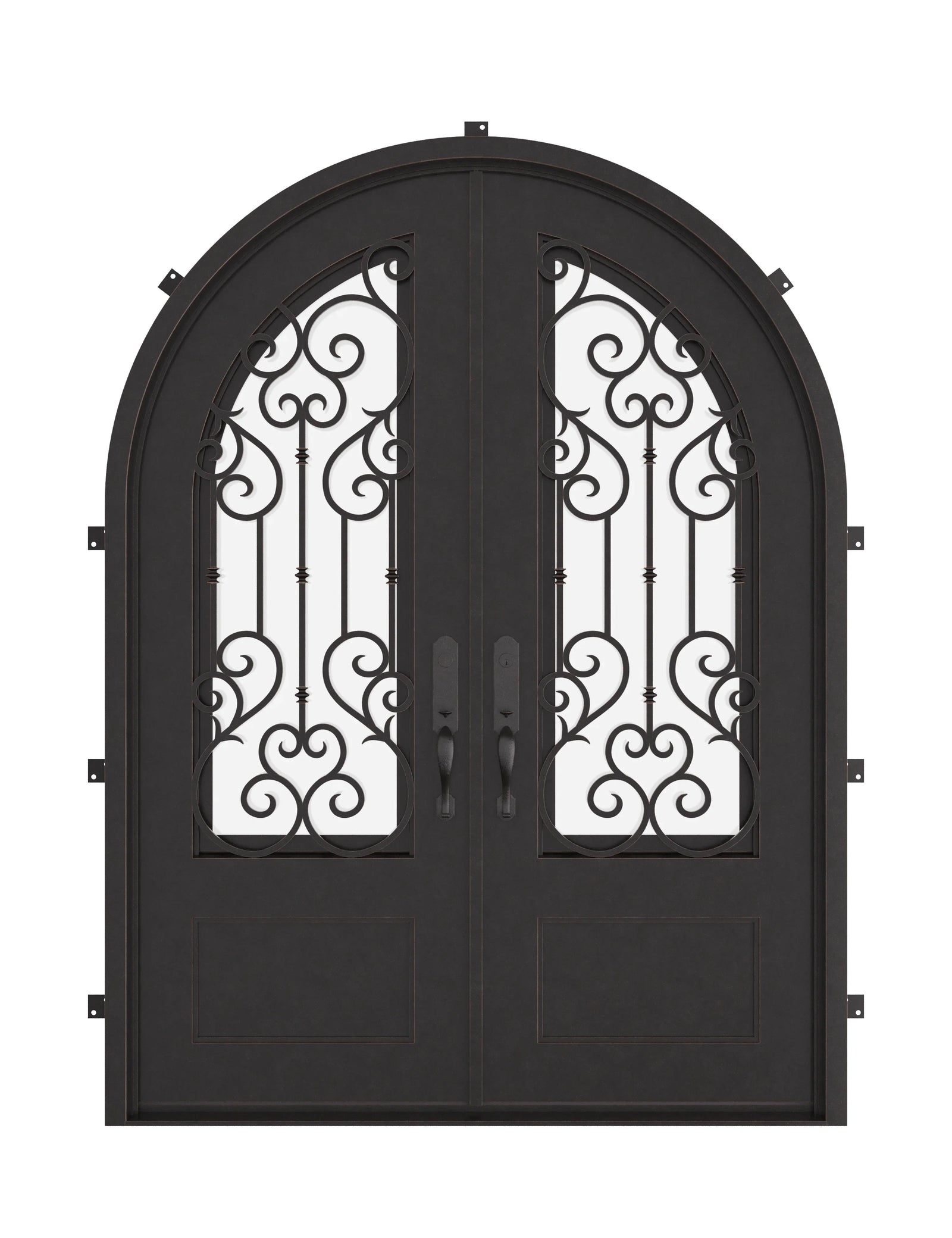 New York radius top iron door thermally broken.