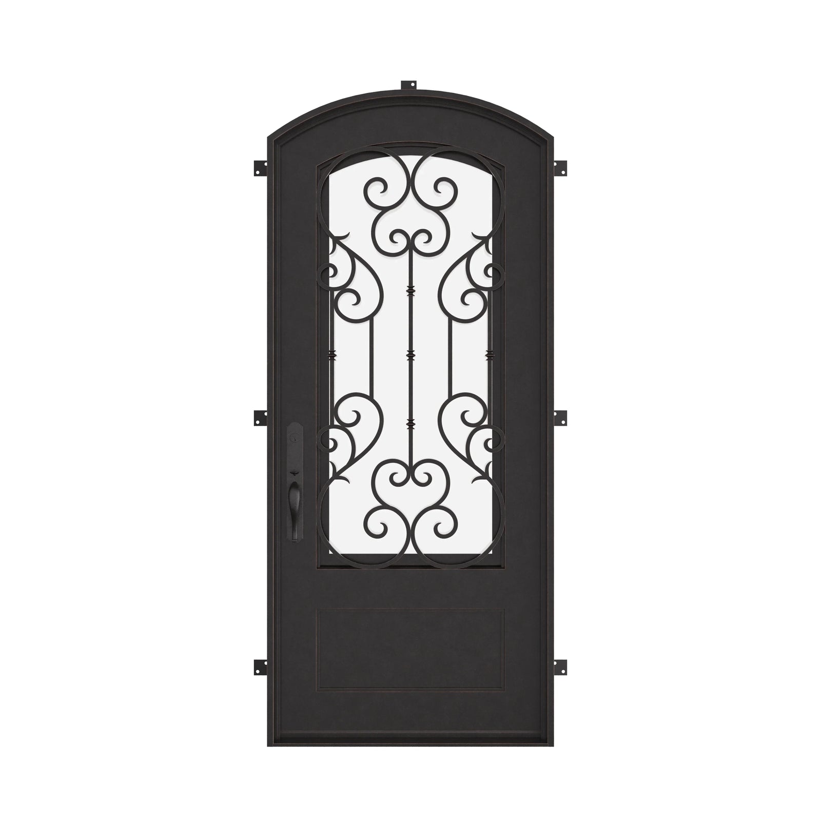 New York metal single swing door for cold weather.