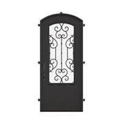 New York metal single swing door for cold weather.