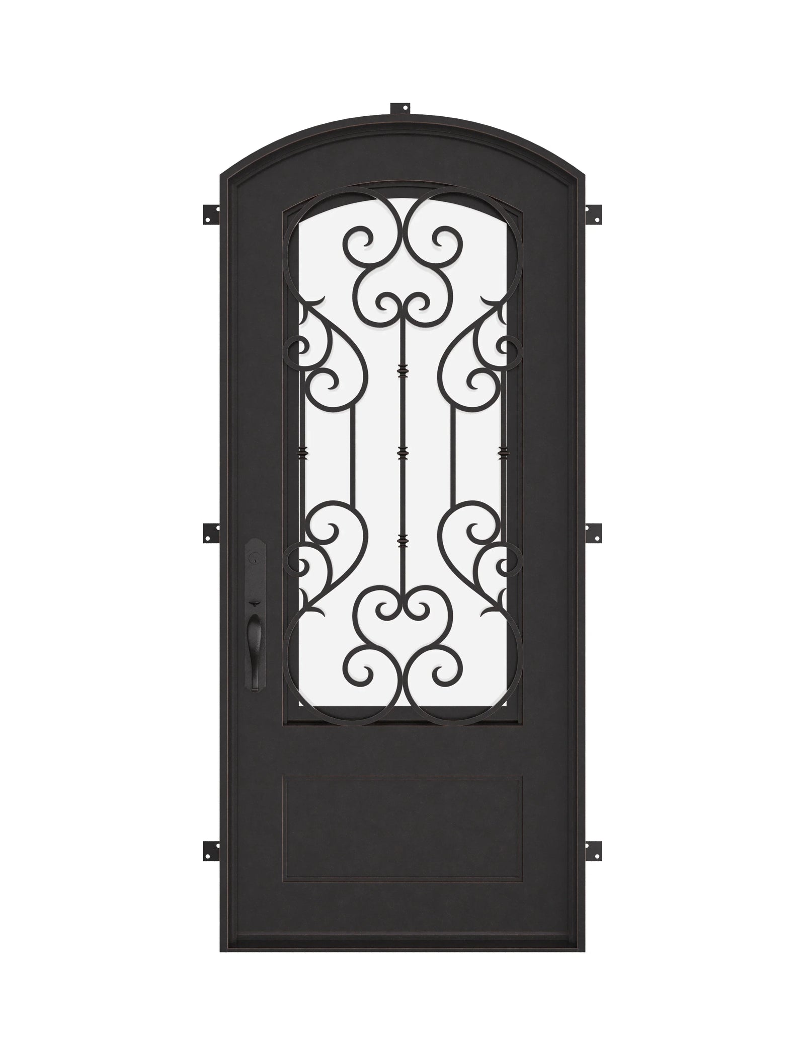 New York metal single swing door for cold weather.