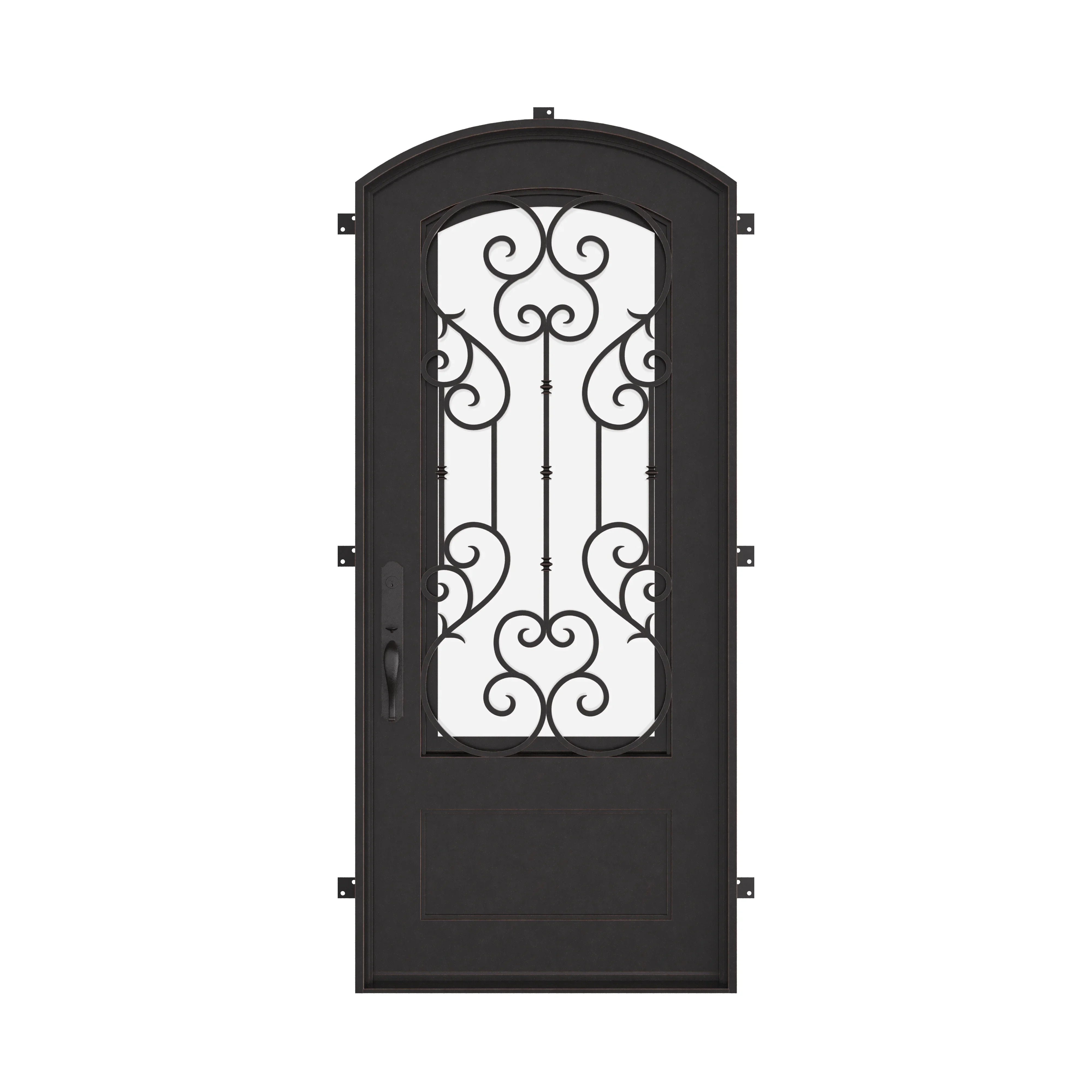 New York metal single swing door for cold weather.