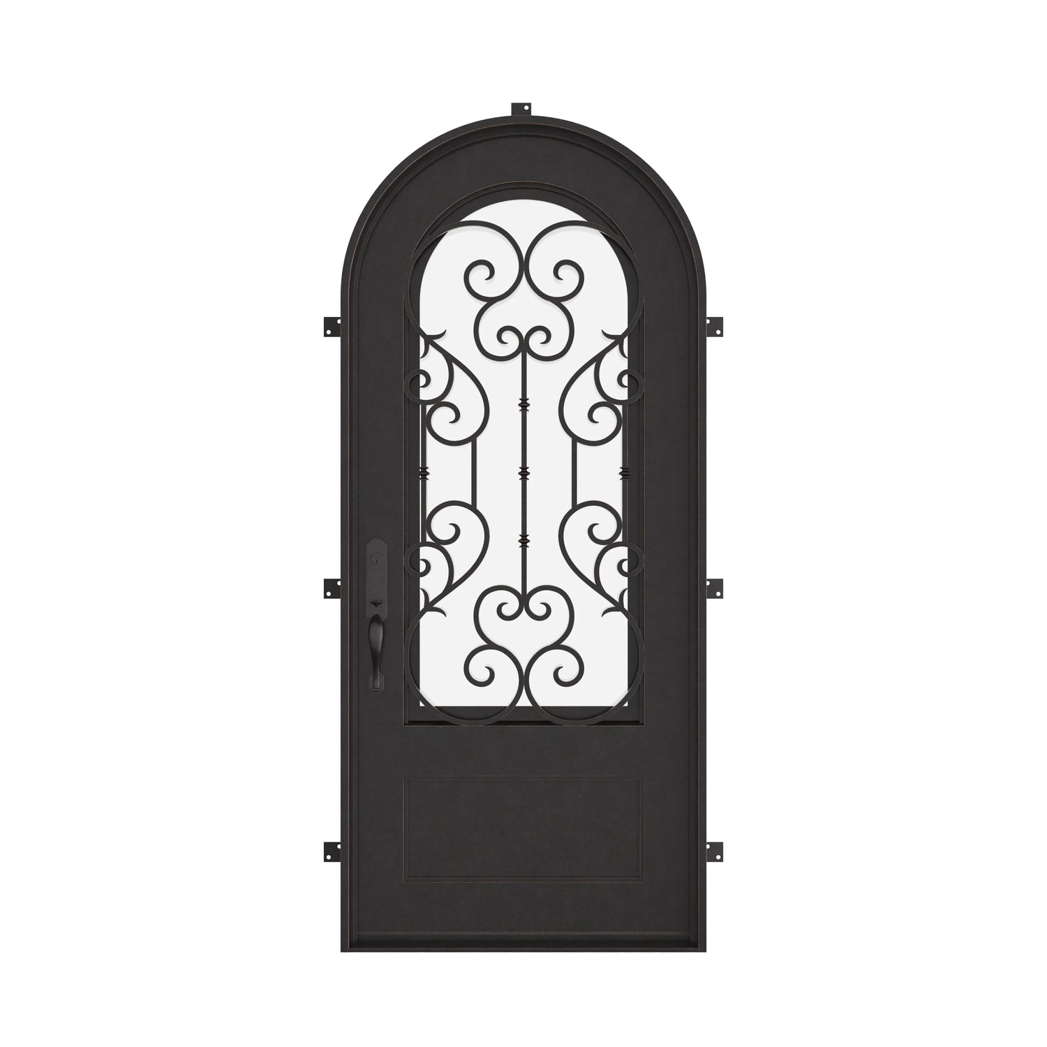 New York with Thermal Break - Single Full Arch | Standard Sizes by Pinky’s Iron Doors — home doors, view 1