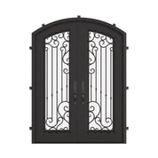 Paris bronze finished double door with arched style.