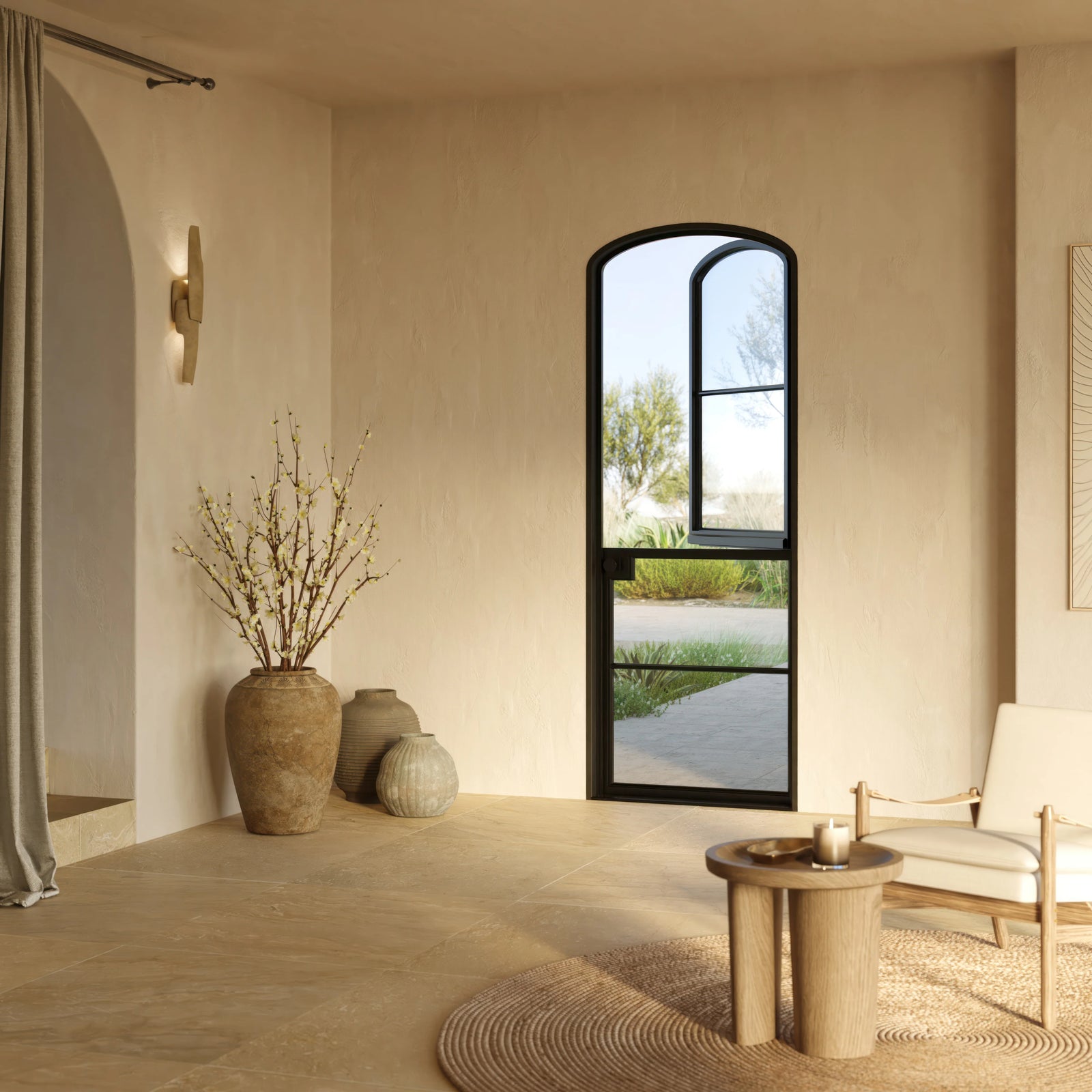 Air 4 Dutch single mini arch entry door, galvanized mixed metal and automotive coating