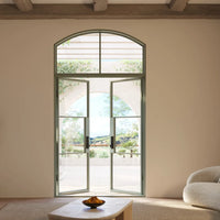 Air 4 with Thermal Break and Arch Top Window - Double Flat | Standard Sizes by Pinky’s Iron Doors — home doors, view 2