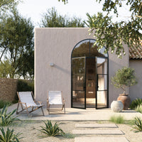 Air 4 with Thermal Break and Full Arch Top Window - Double Flat | Standard Sizes by Pinky’s Iron Doors — home doors, view 2