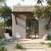 Air 4 with Side Windows and Full Arch Top Window - Single Flat by Pinky’s Iron Doors — home doors, view 2