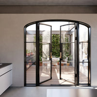 Air 4 with Side Windows - Double Mini Arch by Pinky’s Iron Doors — home doors, view 2