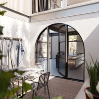 Air 4 with Thermal Break and Side Windows - Single Full Arch by Pinky’s Iron Doors — home doors, view 2