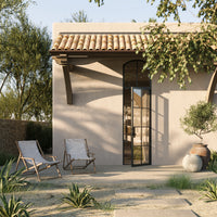 Air 5 with Thermal Break and Arch Top Window - Single Flat | Standard Sizes by Pinky’s Iron Doors — home doors, view 3