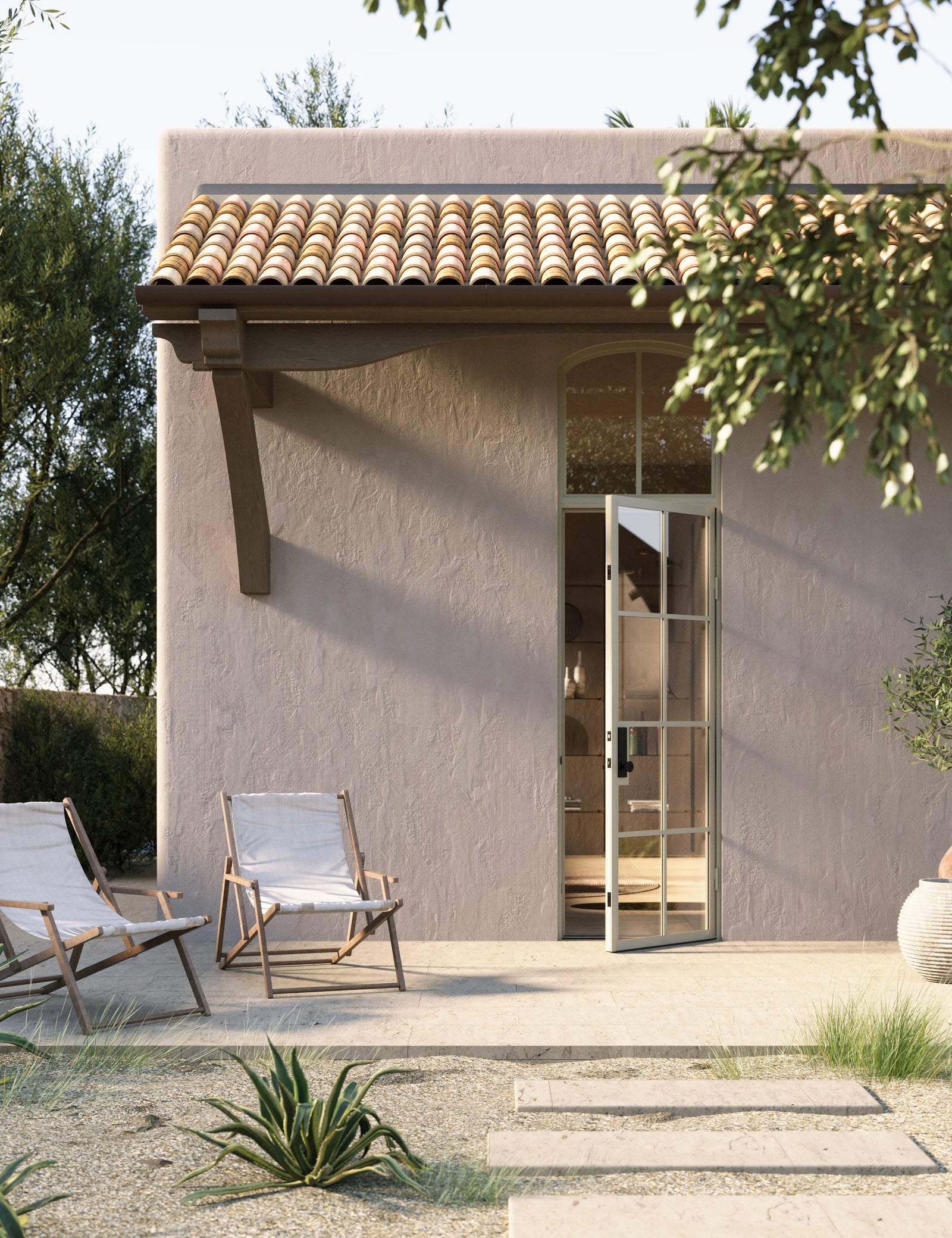 Single flat prehung steel front door with mini arch top light, NFRC rated with dual-pane glazing