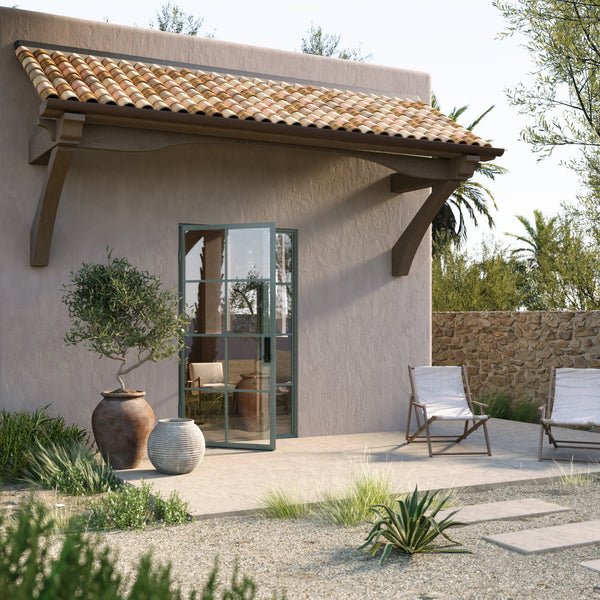 modern single entry door with right side window and insulated steel profile