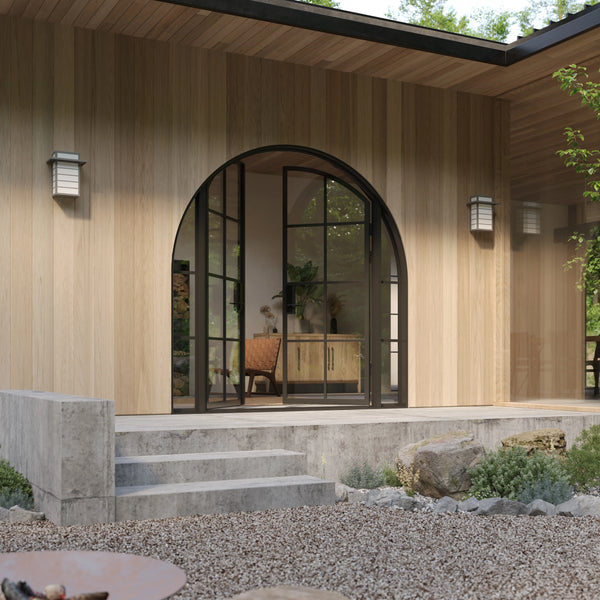 grand full arch double entry with insulated steel frame