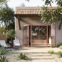 Air Grand - Dual Single with Middle Fixed Panel Flat | Standard Sizes by Pinky’s Iron Doors — home doors, view 2