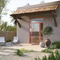 Air Grand with Side Windows and Flat Top Window - Single Flat | Standard Sizes by Pinky’s Iron Doors — home doors, view 2