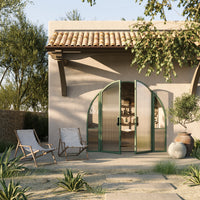 Air Grand with Side Windows - Double Full Arch | Standard Sizes by Pinky’s Iron Doors — home doors, view 2