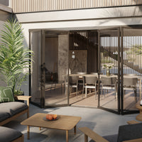 Air Lite - Center Split Bi-Fold by Pinky’s Iron Doors — home doors, view 2