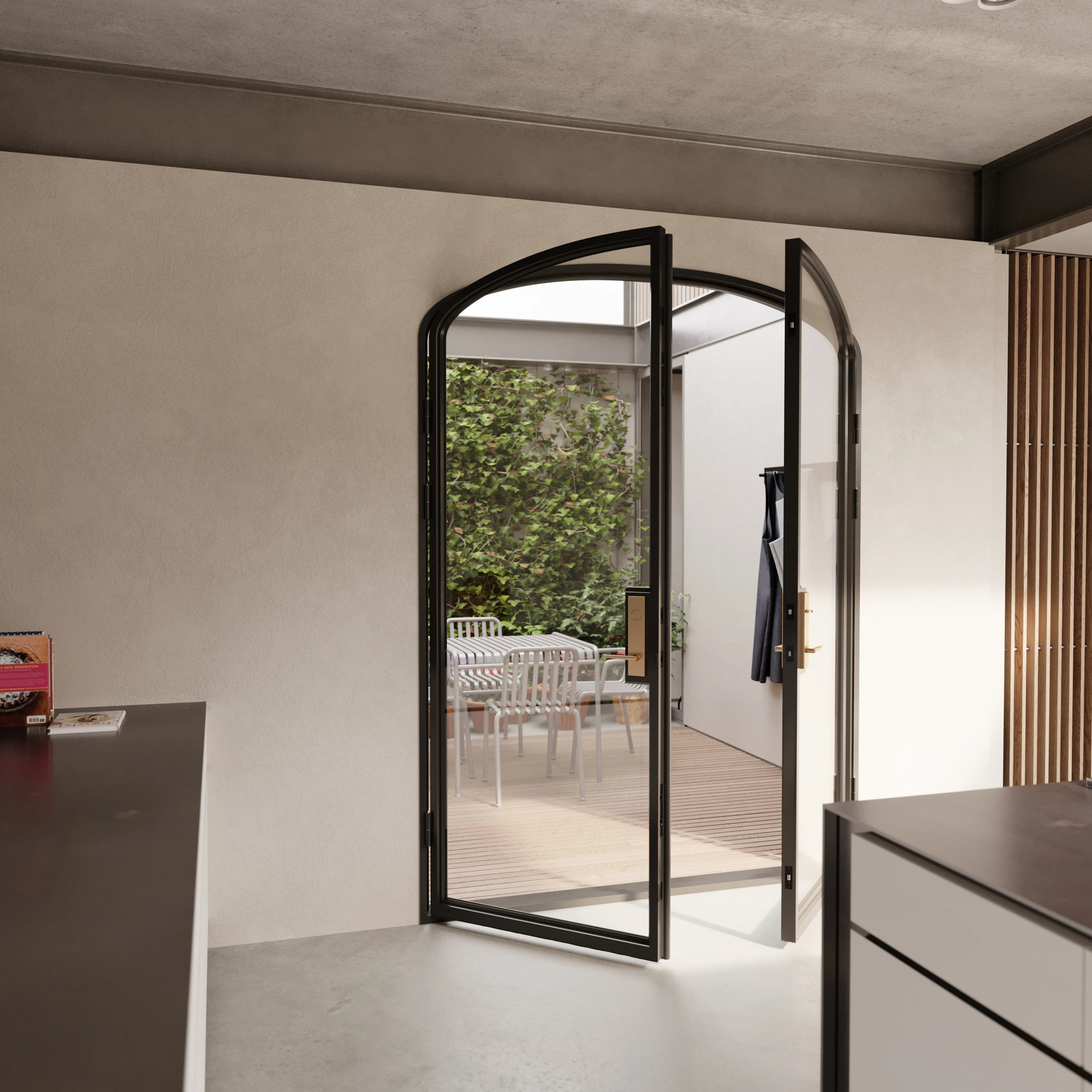 Paired mini arch steel entry with certified performance data.