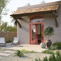 Beverly with Thermal Break and Arch Top Window - Double Flat by Pinky’s Iron Doors — home doors, view 2