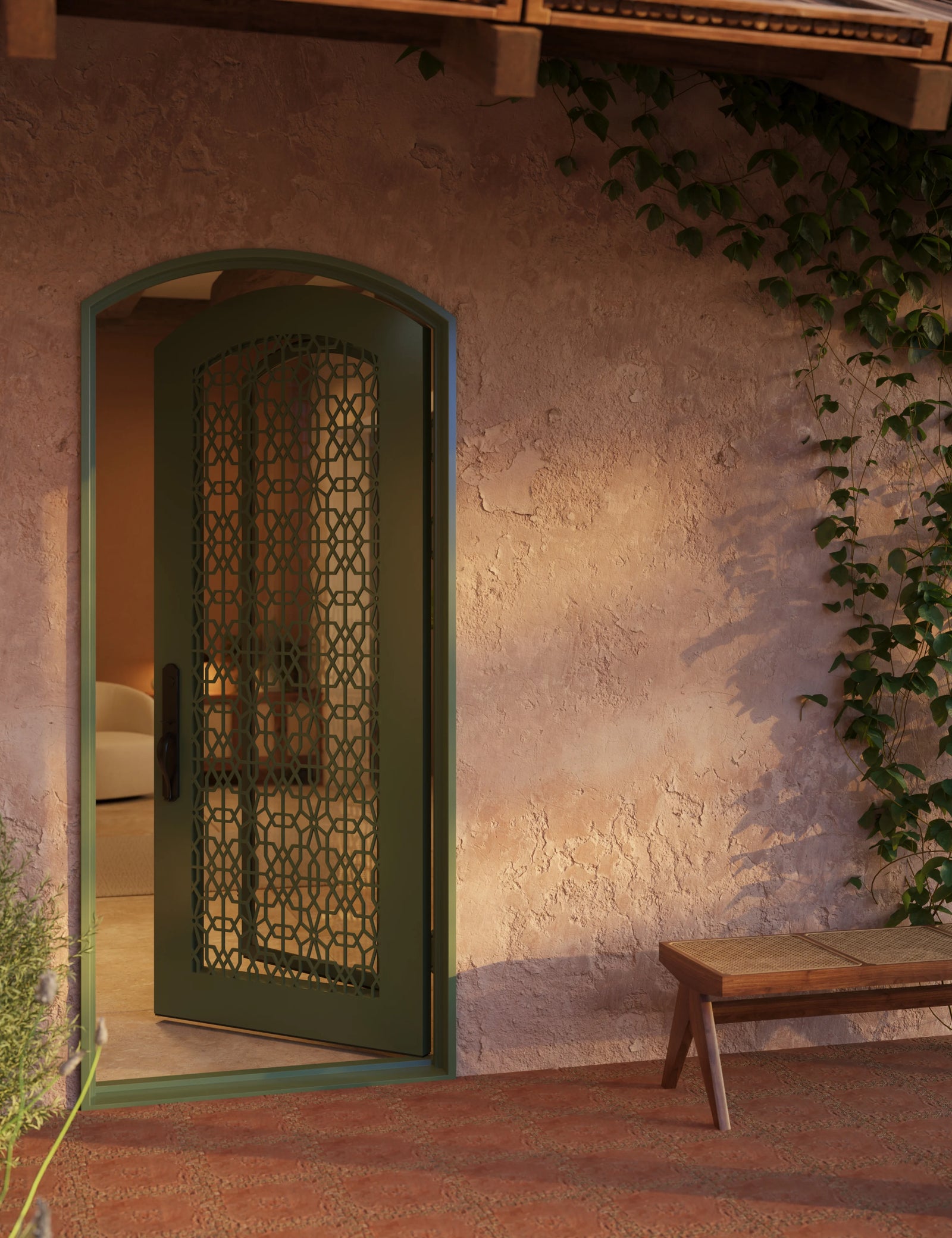 DNA’ Door bronze finished single door with thermal break.