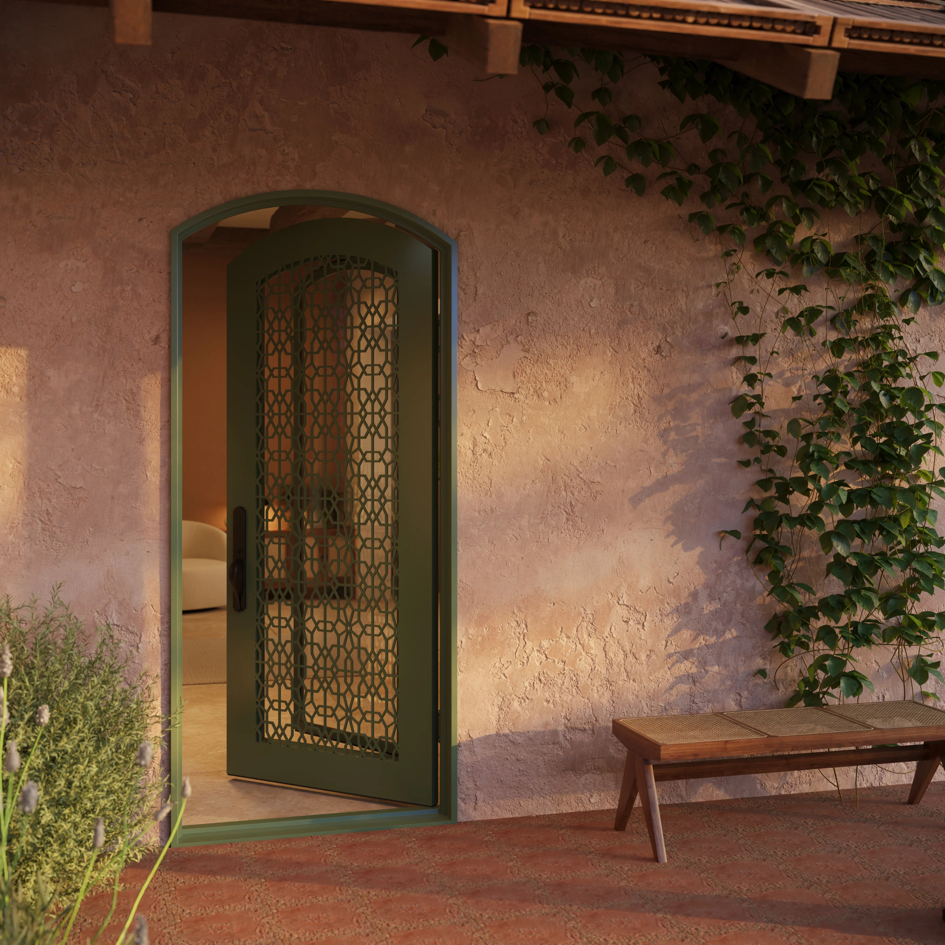 DNA’ Door bronze finished single door with thermal break.