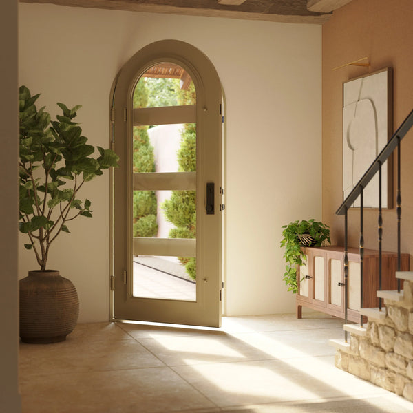 Knox radius top door for cold weather with double glass in black color.
