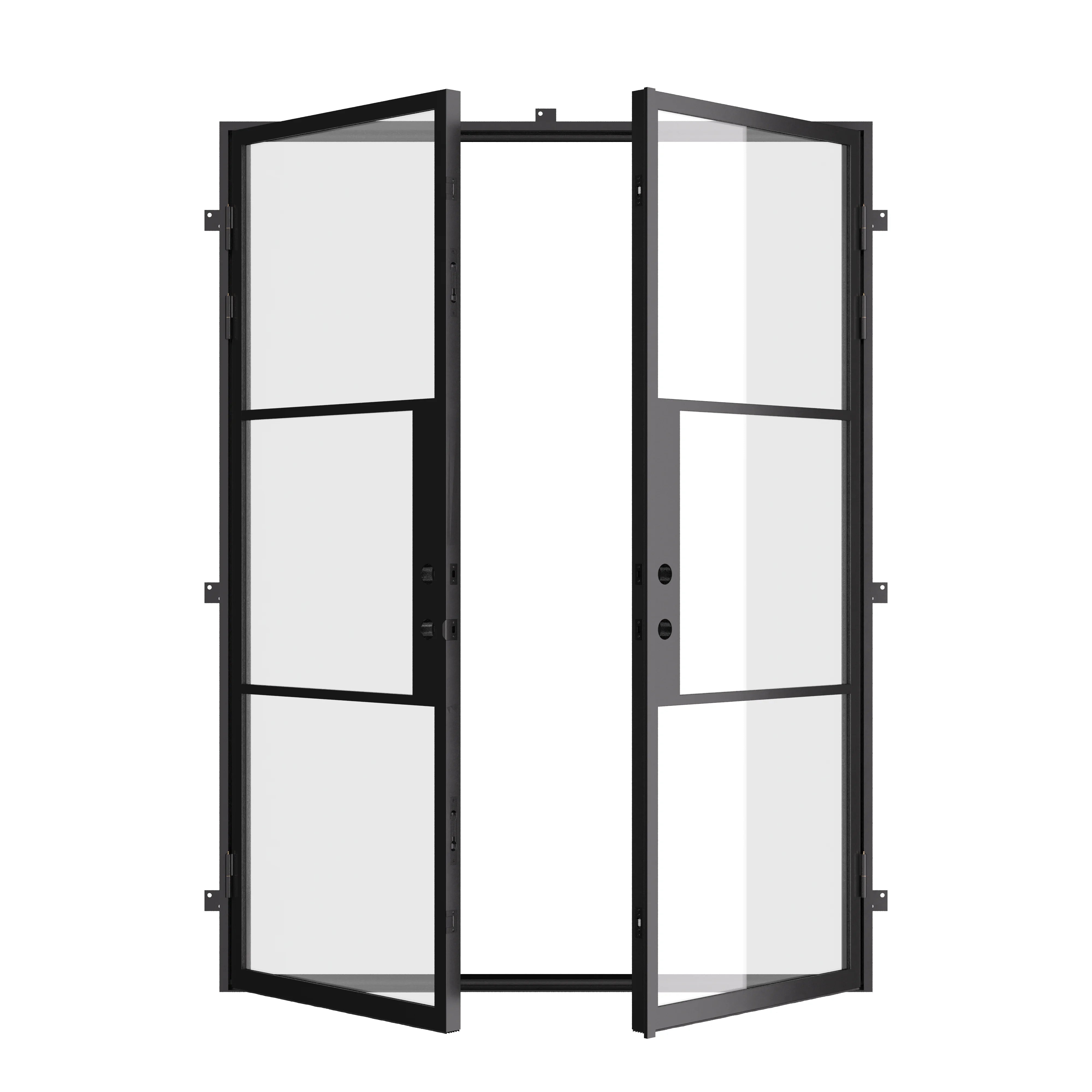 architectural energy efficient double steel exterior door