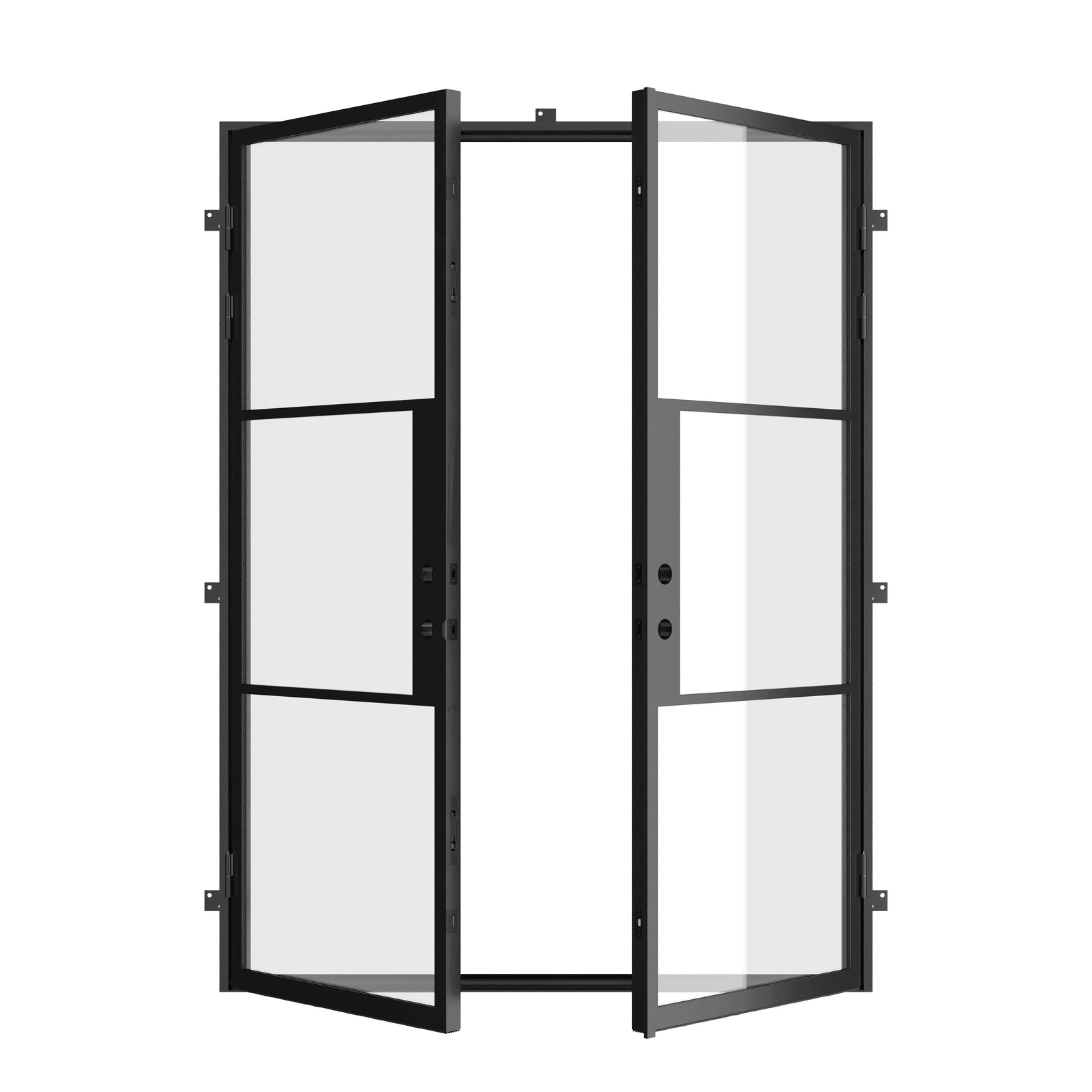 Air 4 double flat architectural steel doors, durable construction and sleek modern look