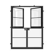 Air 4 Dutch double flat steel door, cold rolled galvanized metal and durable finish