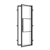 Air 4 single flat exterior door in architectural steel with narrow sightlines