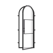 Air 4 full arch single entry door in black steel with narrow sightlines