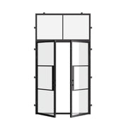 Air 4 double flat front doors with upper window and modern styling