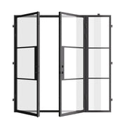 Air 4 double flat entry door with right side window, automotive grade paint