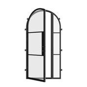 Custom Air 4 exterior door with full arch top and right glass sidelight