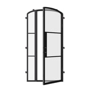 Air 4 single mini arch modern door with left glass, cold rolled steel and finish