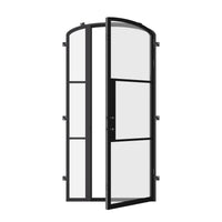 Air 4 with Left Side Window - Single Mini Arch by Pinky’s Iron Doors — home doors, view 3