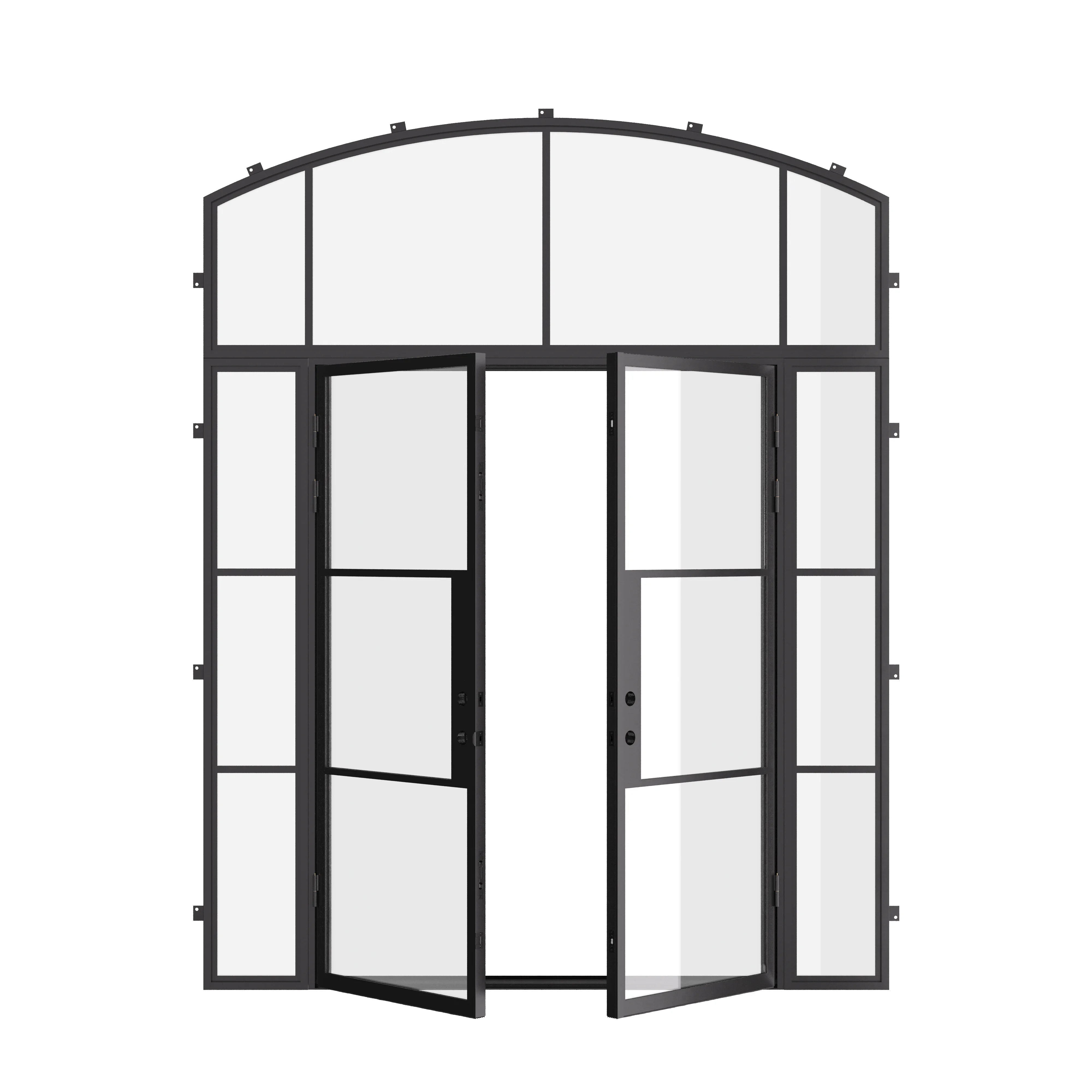 Double Air 4 doors with side windows and curved transom